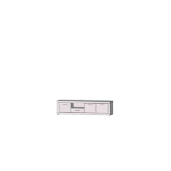 Meuble TV Baccio chêne cendre/blanc