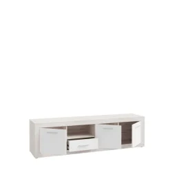 Meuble TV Baccio chêne cendre/blanc