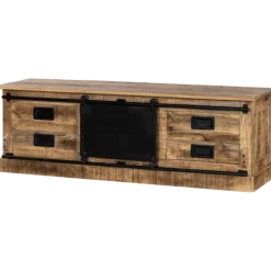 Meuble TV Barn bois mangue/noir
