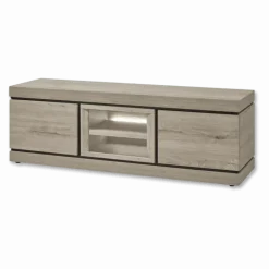 Meuble TV Belluno 2 chêne millenium gris