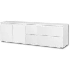 Meuble TV Capetown blanc brillant