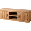 Meuble TV Dhruv bois mangue/nougat