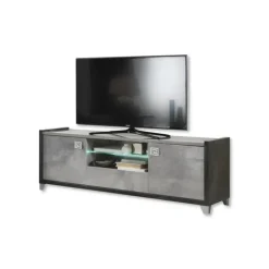 Meuble TV Hilton gris clair/anthracite