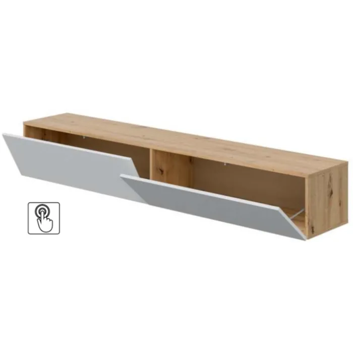 Meuble TV Kaway chêne artisan/blanc