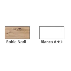 Meuble TV Kaway chêne artisan/blanc