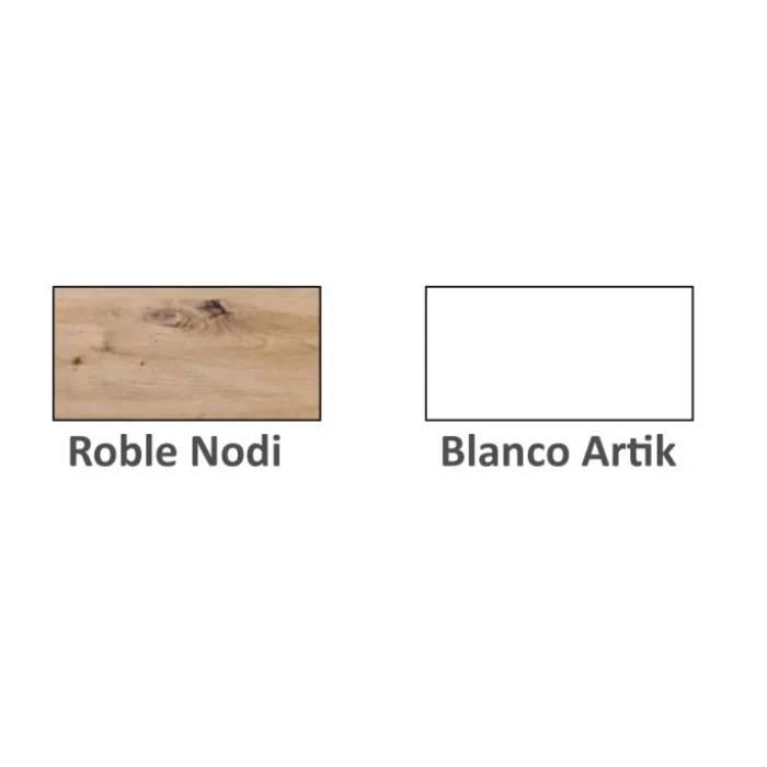 Meuble TV Kaway chêne artisan/blanc