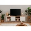 Meuble TV Linz chêne artisan/blanc