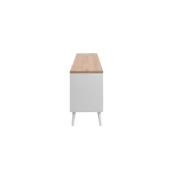 Meuble TV Linz chêne artisan/blanc