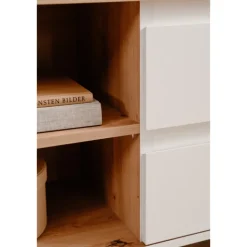 Meuble TV Linz chêne artisan/blanc