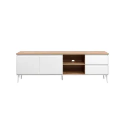 Meuble TV Linz chêne artisan/blanc