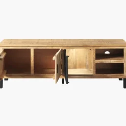 Meuble tv 1 porte verre et 2 portes bois Kali