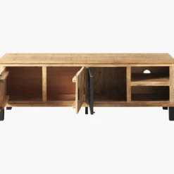 Meuble tv 1 porte verre et 2 portes bois Kali