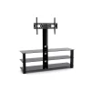 Meuble TV Stand verre trempé noir