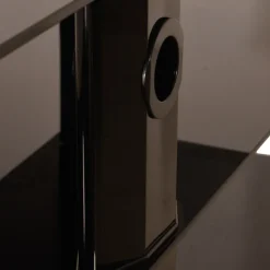 Meuble TV Stand verre trempé noir
