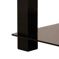 Meuble TV Stand verre trempé noir