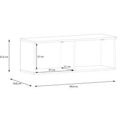 Meuble tv suspendu 100 cm Libertad Artisan / blanc