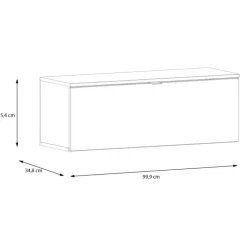 Meuble tv suspendu 100 cm Libertad Artisan / blanc