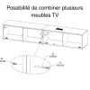 Meuble tv suspendu 100 cm Libertad blanc brillant