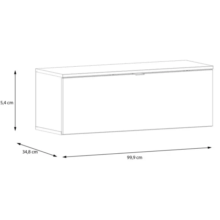 Meuble tv suspendu 100 cm Libertad blanc brillant