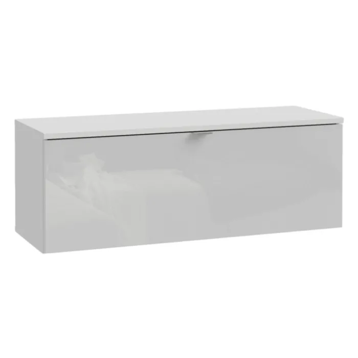 Meuble tv suspendu 100 cm Libertad blanc brillant