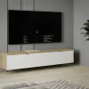 Meuble tv suspendu Libertad 180 cm artisan et blanc