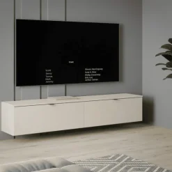Meuble tv suspendu Libertad 180 cm sable