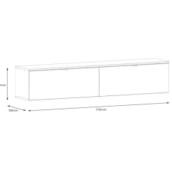 Meuble tv suspendu Libertad 180 cm sable