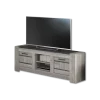 Meuble TV Tom chene gris/marbre
