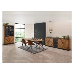 Meuble TV Zigzag contreplaqué stratifié