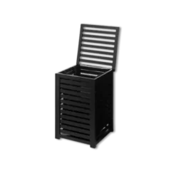 Panier à linge Sicela 65L bambou noir