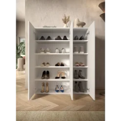 Petite armoire à chaussure Smile blanc