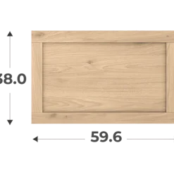 Porte cadre Casa H38 cm L 60 chêne hikory