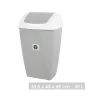 Poubelle Flip 50L blanc/gris clair
