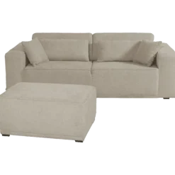 Pouf Ezra Beige - 90 x 46 x 60 cm
