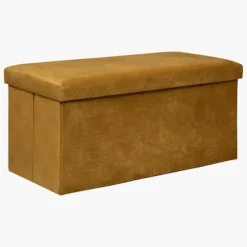 Pouf pliable moutarde Lilou 197333B