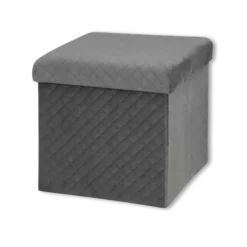 Pouf pliant 167845E gris