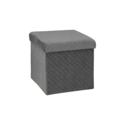 Pouf pliant 167845E gris