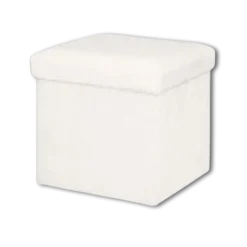 Pouf pliant Ezzio blanc