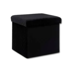 Pouf pliant 167845I noir