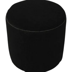Pouf rond Jacques noir