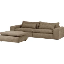 Pouf Venice en tissu gris