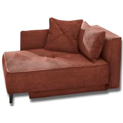 Recamiere velours cotelé rouille REX 426/31