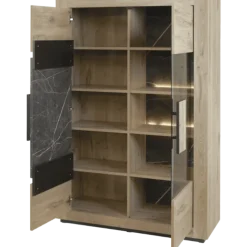 Sacha - argentier 120 cm canyon oak et effet marbre