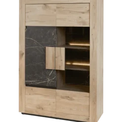 Sacha - argentier 120 cm canyon oak et effet marbre