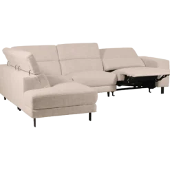 Salon d'angle avec chaise longue à gauche KM.6830