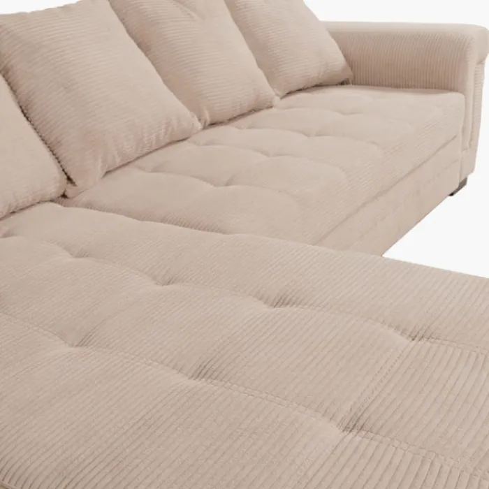Salon d'angle convertible Java Beige ( mini latte )