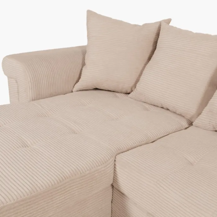Salon d'angle convertible Java Beige ( mini latte )