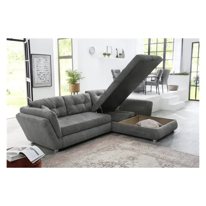 Salon d'angle convertible Jengen gris
