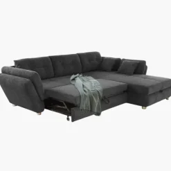 Salon d'angle convertible Jengen anthracite