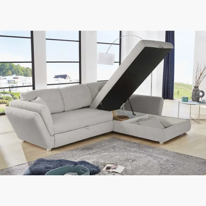 salon d'angle convertible Jengen Gris clair